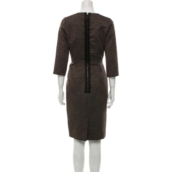 J. MENDEL DRESS 3/4 Sleeve Textured